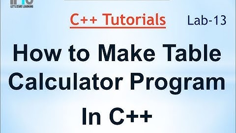 C++ Tutorial in Urdu - Print Table using For Loop in C++