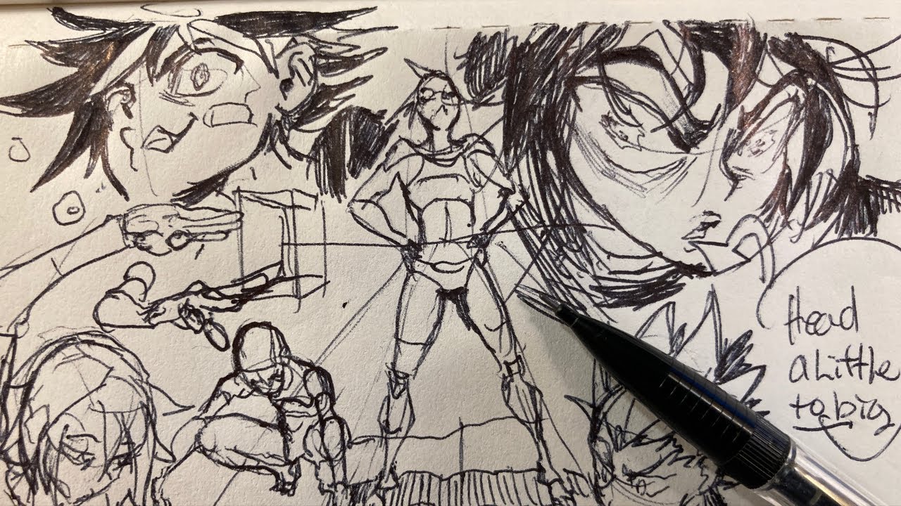 Drawing With Ballpoint Pen - Sketchbook Drawing - YouTube