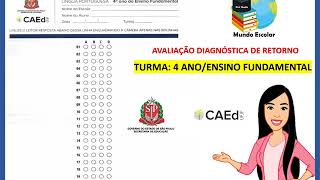 4º ano - ADR AVALIAÇÃO DIAGNÓSTICA DE RETORNO - LÍNGUA PORTUGUESA / Anos Iniciais 2020