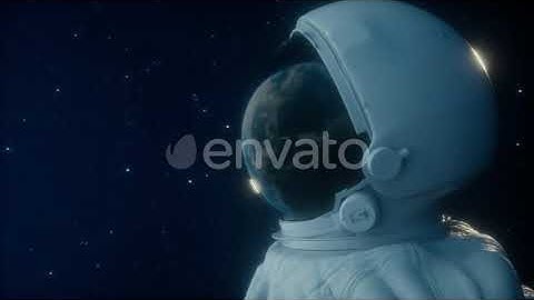 A Lone Astronaut Looks at the Planet Earth | Motion Graphics - Envato elements