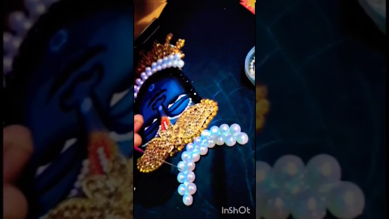 shree naathji pearl painting #youtubeshorts #ytshorts #art #god
