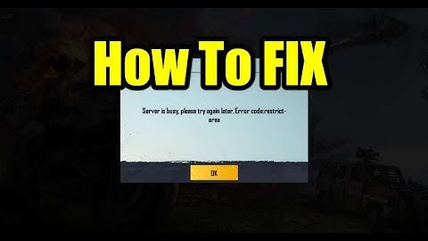 FIX  PUBG SERVER BUSY ERROR IN 10 SECONDS! ( NO CLICKBAIT)