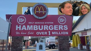 Exploring the Historic First McDonald&#39;s on Route 66 in San Bernardino California with Dan &amp; Sally.
