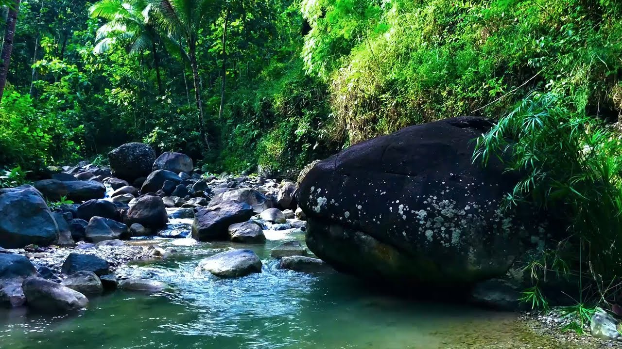 Красивая вода, звуки реки, мирное погружение в глубокий сон, для медитации, для учебы, для сна.