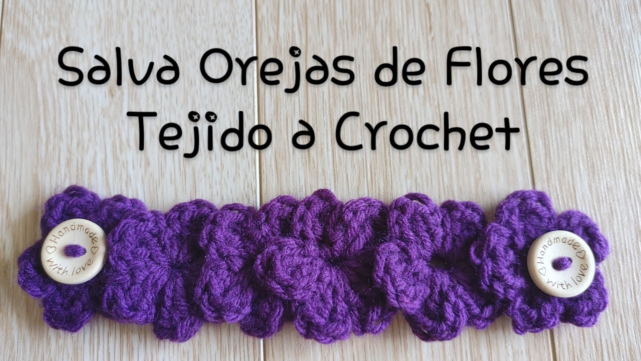 🌺 Salva Orejas de Florecitas Tejido a Crochet 🌺  sujeta cubrebocas
