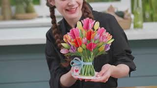 The Perfect Gift for Any Occasion | Stunning 3D PopUp Tulip Bouquet Card