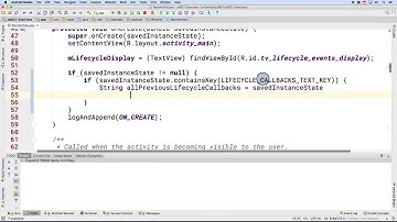 Android Tutorials by JavaCourseDrive -  Persisting Data by Saving and Restoring Instance State