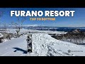 Top to bottom run at furano ski resort hokkaido