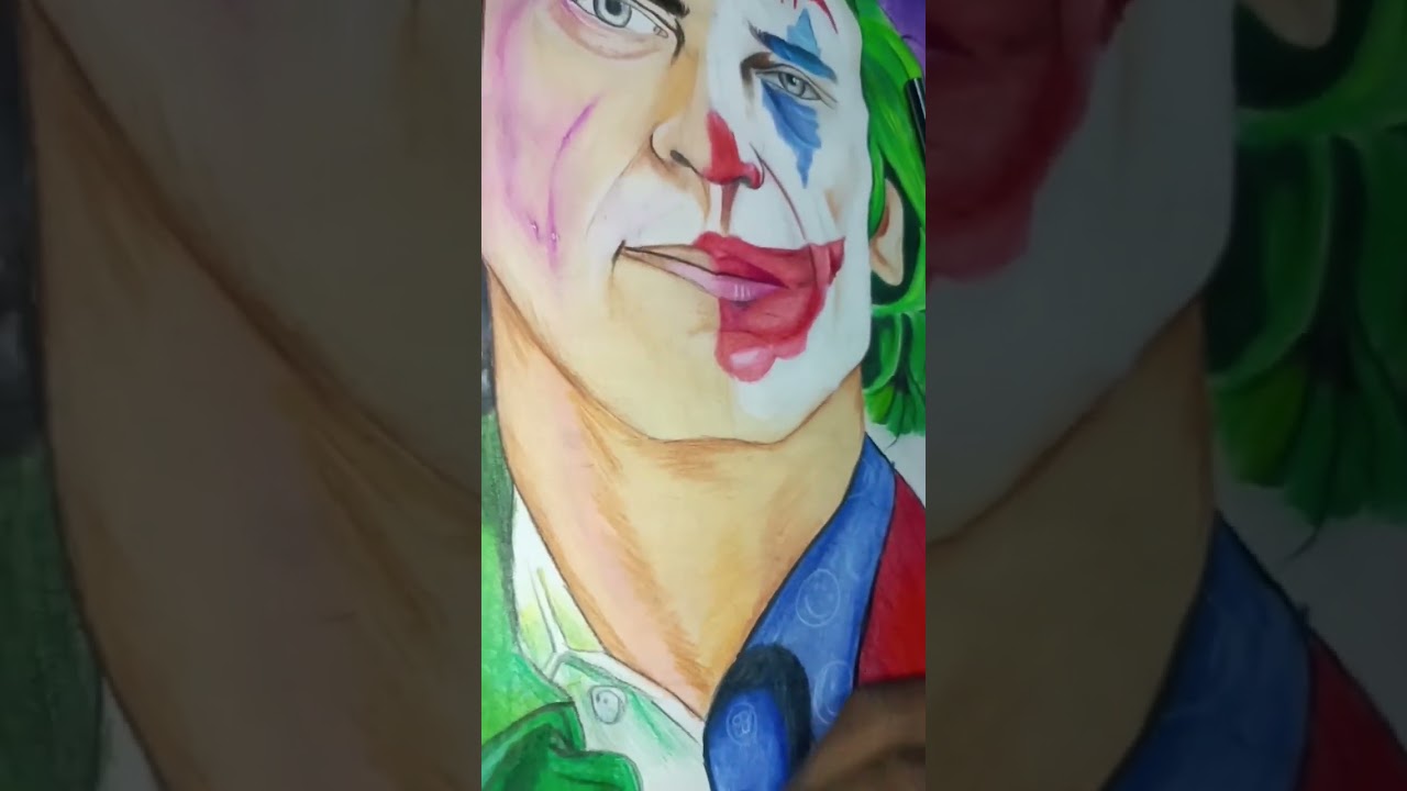 How to draw joker face with pencil colour/ subscribe for more ingesting video 