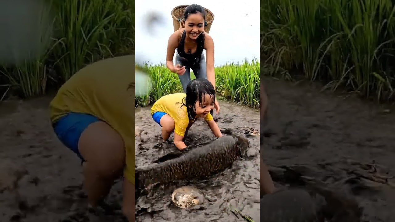 Big Fish Stuck in Mud — Satisfying Pull-Out! 