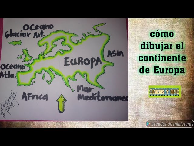 Dibujando mapa de Europa con sus banderas 