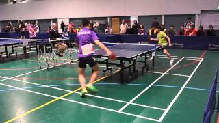 20160327全大運北區桌球資格男子團體賽 陽明林昊瀛vs長庚黃俞鈞 1/3