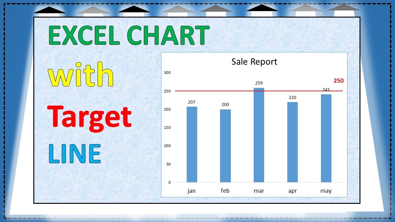 How to add Target Line in Bar Chart ~ Excel Advance Lecture - YouTube