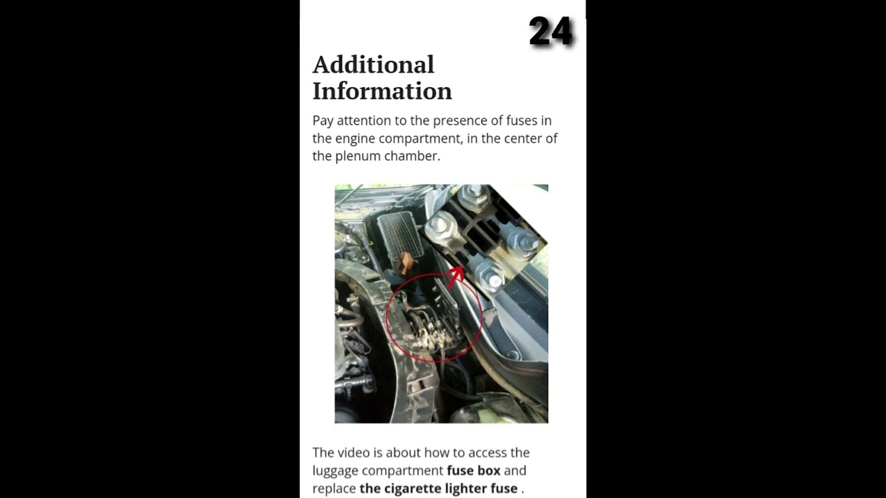 Audi A6 C7 Full Fuse box diagram with location Details (2010-2021)