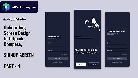 Onboarding Screen In Jetpack Compose  Part - 4 , SignUp Screen Layout