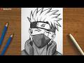 Easy Anime Drawing || How to Draw Kakashi Hatake Step by Step | Kakashi Drawing Tutorial