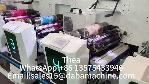 DABA 370mm Inline Flexo Printing Machine With Chiller Drum Type Show In Labelexpo Asia Shanghai