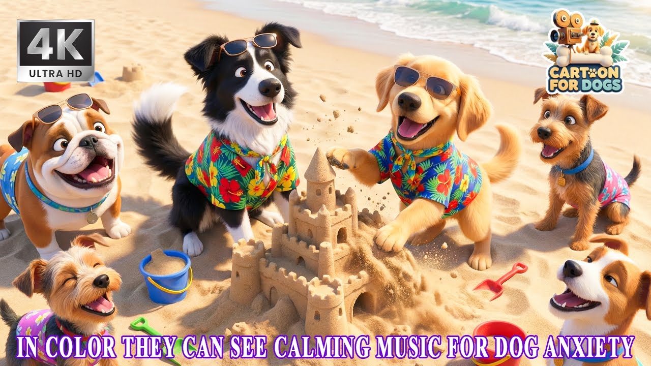 Adventure in Hawaii 🏖️Cartoon for Dogs to Watch, in Colors They Can See! 🐶 For Home Alone Dogs 💤