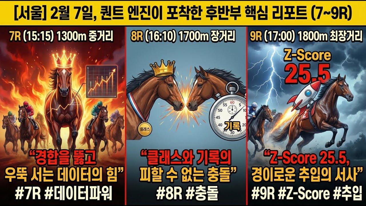 2월7일 서울경마예상(7~9경주)❇️렛츠런파크🔥토요경마예측📊족집게데이터