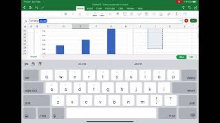 Create column graph with error bars in iPad Excel