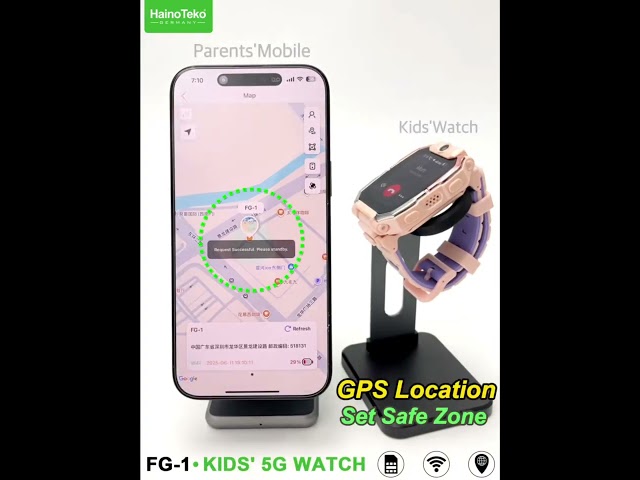Hainoteko Fg-1 Kids Smart Watch With Sim Card, Front and Back Camera
