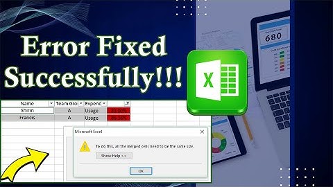 Excel Merged Cells Need to Be the Same Size Error? FIXED Instantly! | Excel Tech & Tricks