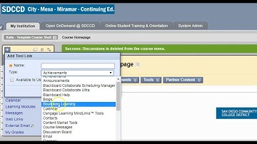 Adding a Tool Link to Bb menu
