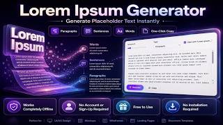 Lorem Ipsum Generator — Placeholder Text Fast (Free Online Tool)