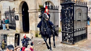 Incredible Horsemanship: Royal Guards Handle High Drama at Horse Guard!'