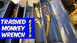 Trashed Monkey Wrench Restoration From The Trashed Toolbox
