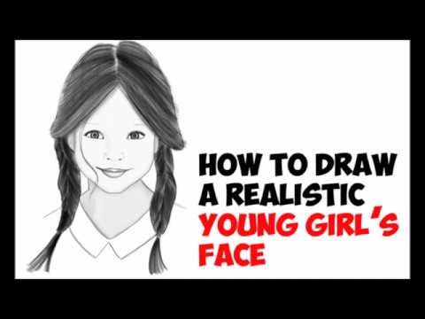 How To Draw A Girls Face With Long Hair Braids Cute Realistic Easy Step By Step Drawing