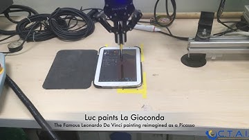 CTAI - UR cobot draws the Mona Lisa. 2019H2 Flexible Manufacturing class challenge winner.