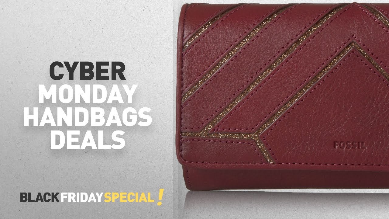 Cyber Monday Fossil Handbags Deals: Fossil Emma Rfid Flap Clutch Cabernet