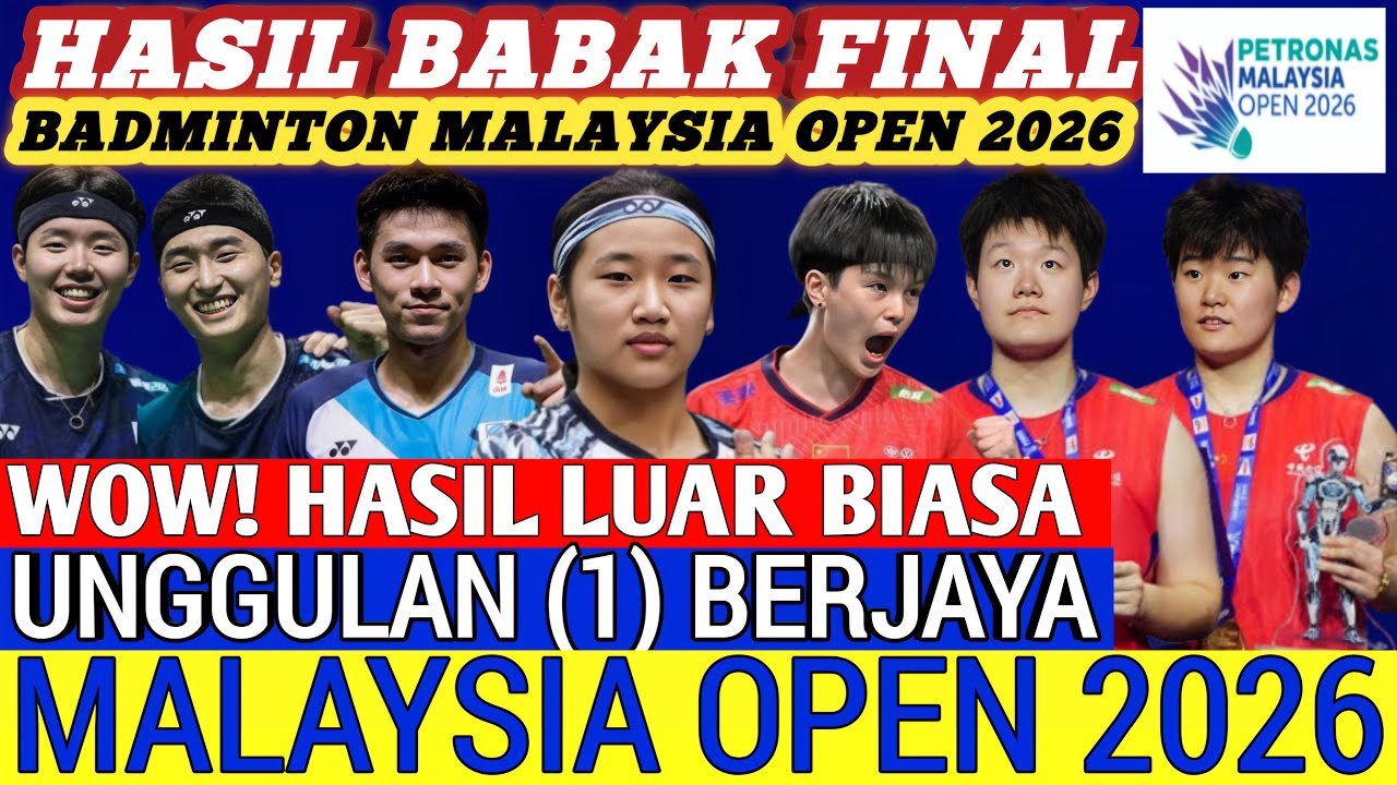 Unggulan (1) JUARA ‼️ Hasil Semua Sektor Final Badminton Malaysia OPEN Hari Ini