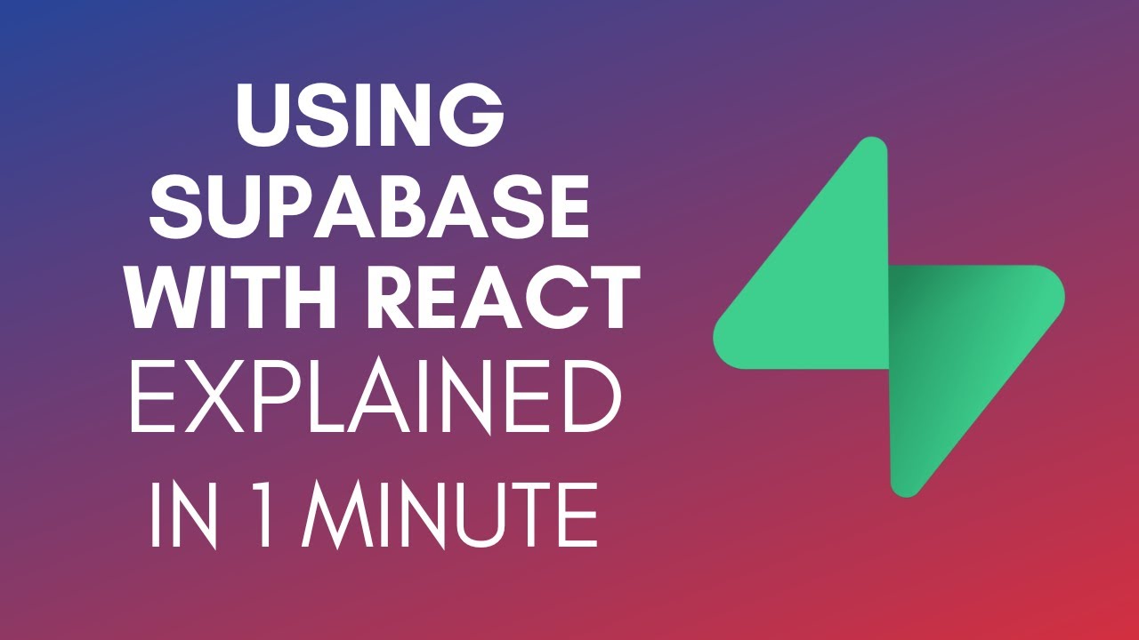 How To Use Supabase With React (2025) - YouTube