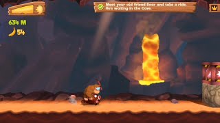Banana Kong 2 Meet your old friend Boar and take a ride. He's waiting in the Cave (In One Run) screenshot 3