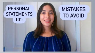Mistakes to Avoid in Your Personal Statement
