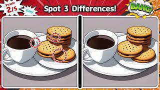 Can you find 3 differences? Spot The Difference(5 puzzles)