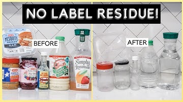 This works on PLASTIC AND GLASS JARS! | How to REMOVE STICKY LABEL from Jar