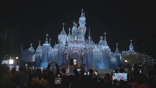 Ariana DeBose performs This Wish from Wish at Disneyland front of Sleeping Beauty's Castle, 11-11-21
