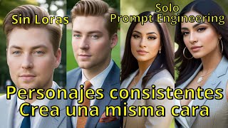 Personajes consistentes, crea una misma cara solo con prompt engineering