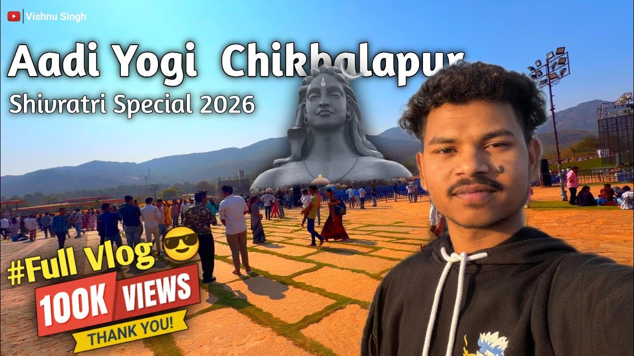 Aadi yogi chikbalapur | Shivratri special 🙏 2026 laser light night show | Vishnu Singh