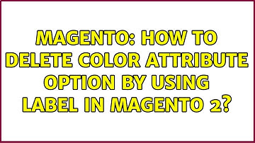 Magento: How to delete color attribute option by using label in Magento 2? (2 Solutions!!)