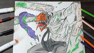 How To Draw Chainsawman in rage | From Chainsawman