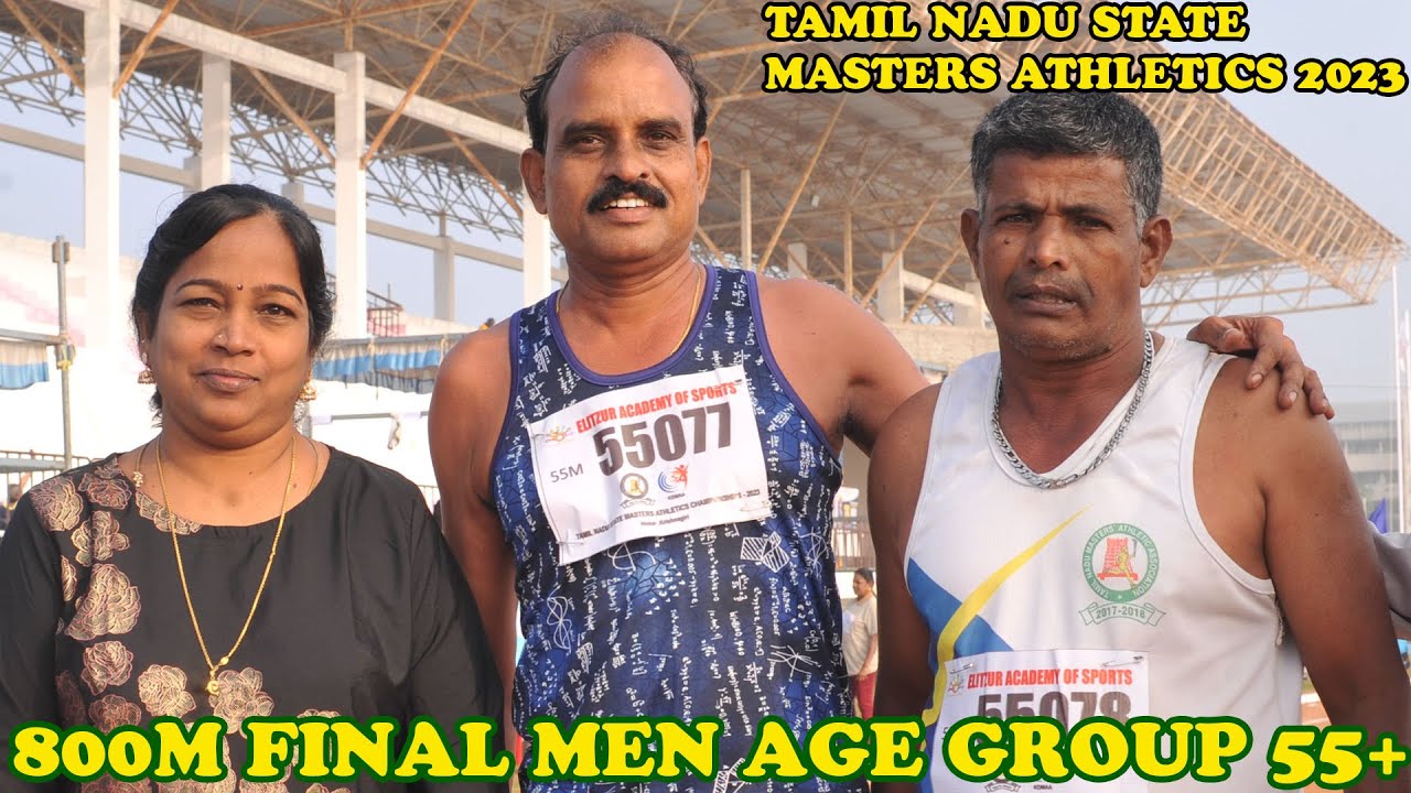 800m run Men age group 55+ Tamil Nadu State Masters Athletics Championships 2023 YouTube