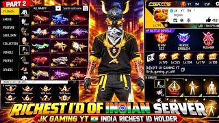 INDIA'S RICHEST ID COLLECTION🥵II 1720  DRESS VAULT & 1650  GUN SKINS II FREE FIRE RICHEST ID#part2