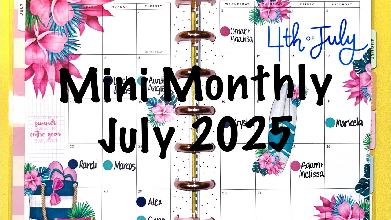 PLAN WITH ME | Mini Horizontal | JULY 2025 MONTHLY SPREAD