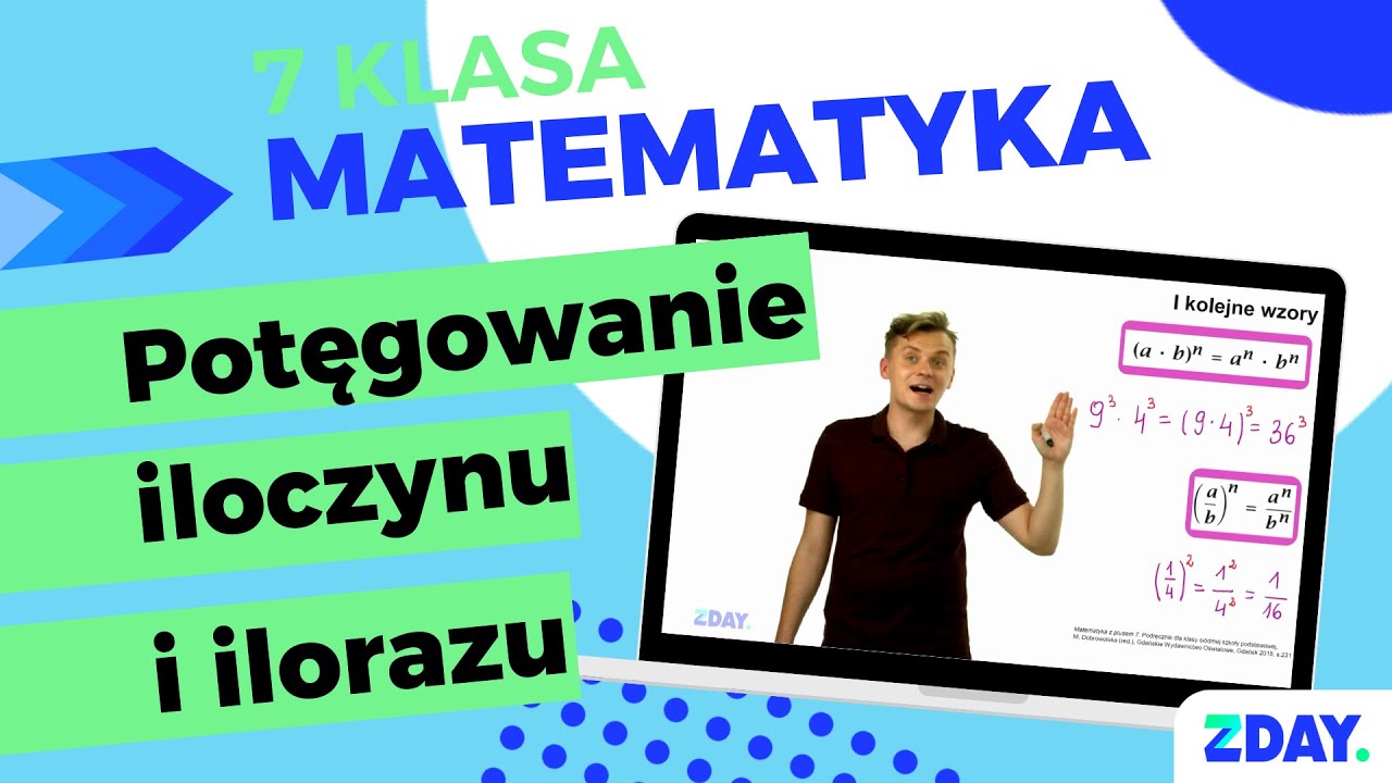 Potęgowanie iloczynu i ilorazu | Matematyka 7 klasa - YouTube