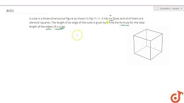 A cube is a three-dimensional figure as shown in Fig 11.11. It has six faces and all of them are...