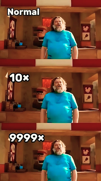 Steve's Lava Chicken - Normal vs 9999× speed (A Minecraft Movie)